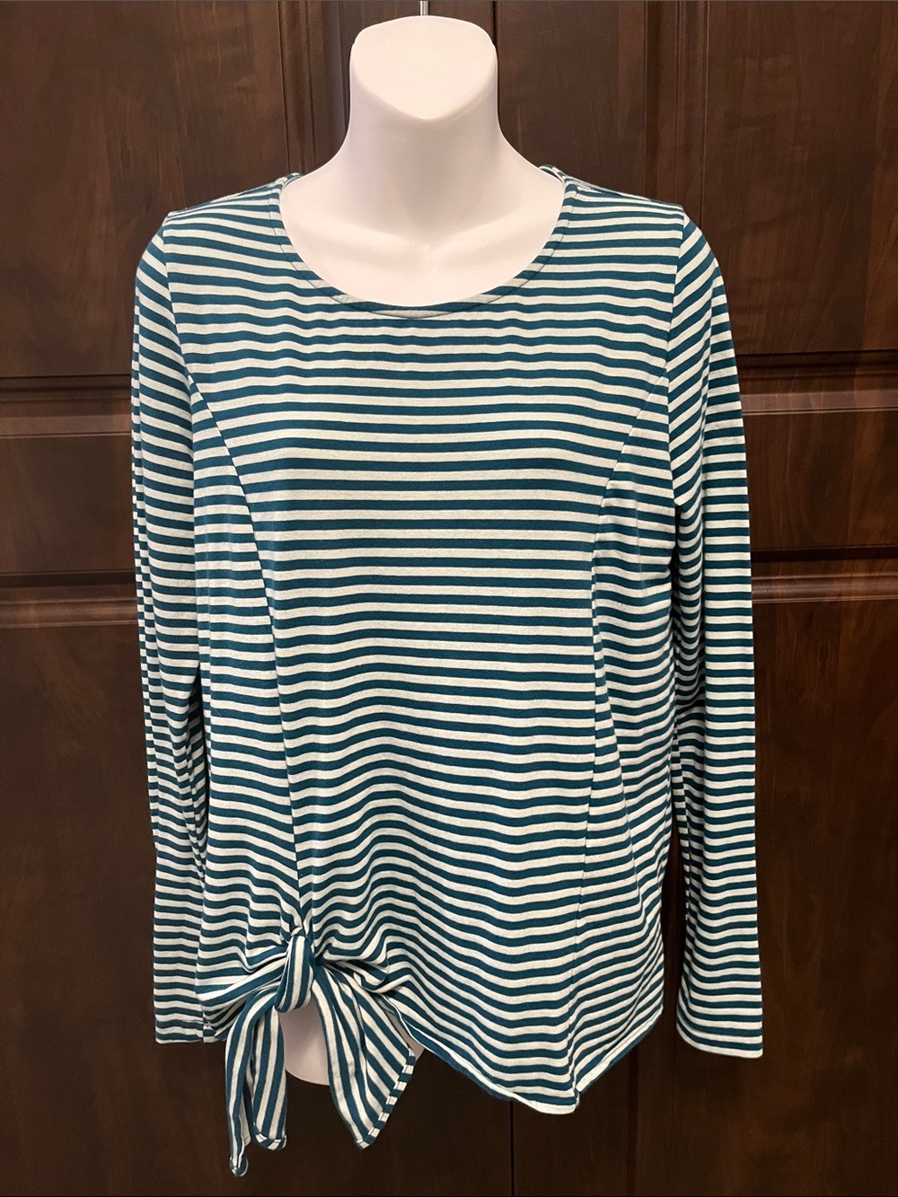 t.la Striped Top with Tie